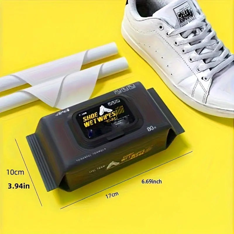 Instant Shine Shoe Cleaning Wipes (80 Pcs.) – Freshen Up Your Footwear Anywhere!