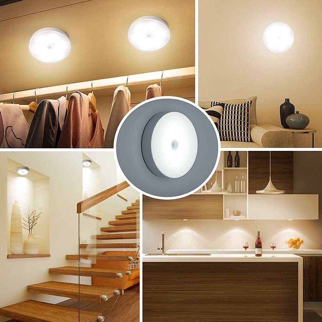 Motion Sensor Wireless Lights for Home (Pack of 2) – USB Rechargeable, Wireless LED Lights for Wardrobe, Cupboard, and Stairs💡✨