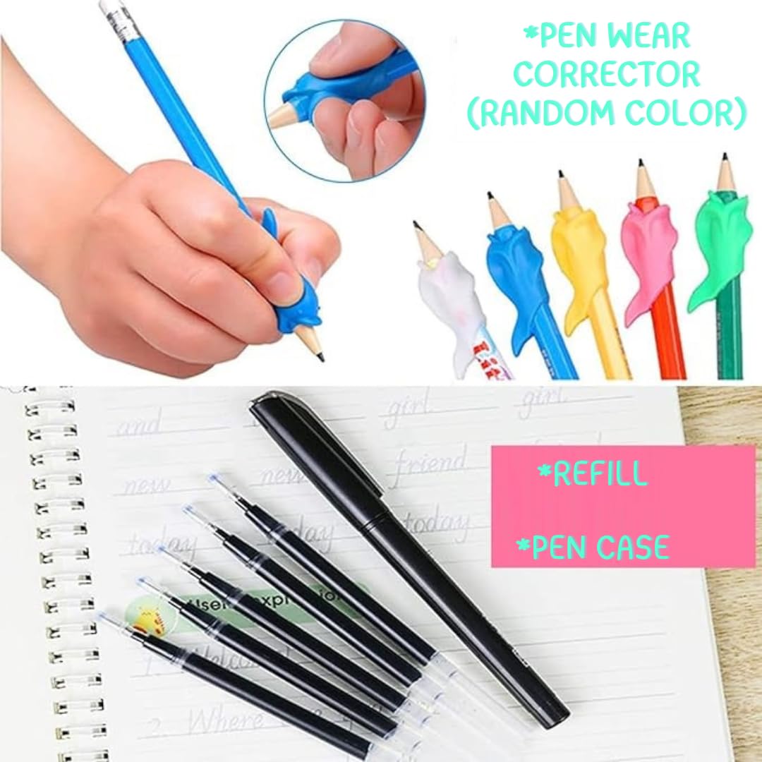 ✨ Unlock Learning Fun with Sank Magic Practice Copybooks! ✨ | 4 Books + 10 Refills + Pen & Grip | Perfect for Reading, Writing, & Drawing! 📚✍️ | Ages 3-6 | Limited Time Offer – Free Gifts Inside! 🎁