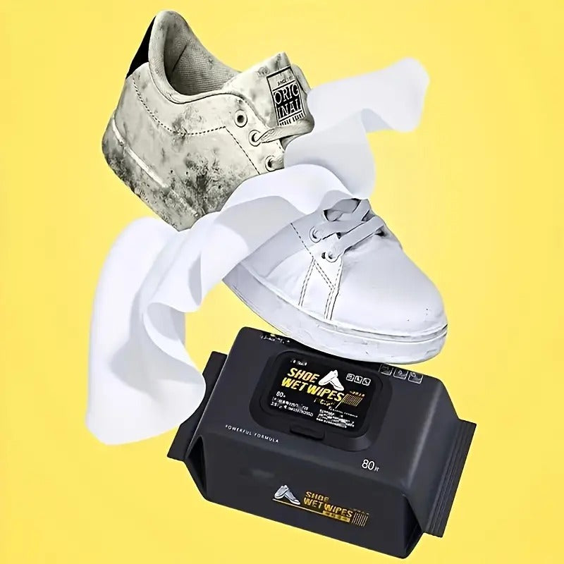 Instant Shine Shoe Cleaning Wipes (80 Pcs.) – Freshen Up Your Footwear Anywhere!