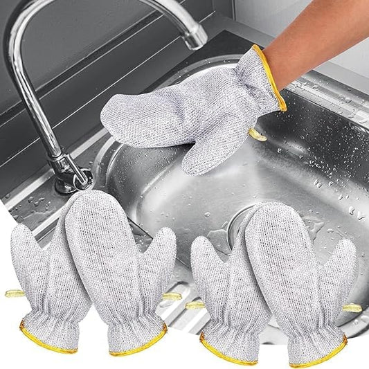 Wire Dishwashing Gloves – Durable, Waterproof, and Heat-Resistant Kitchen Cleaning Gloves Pair (Silver)🧤✨
