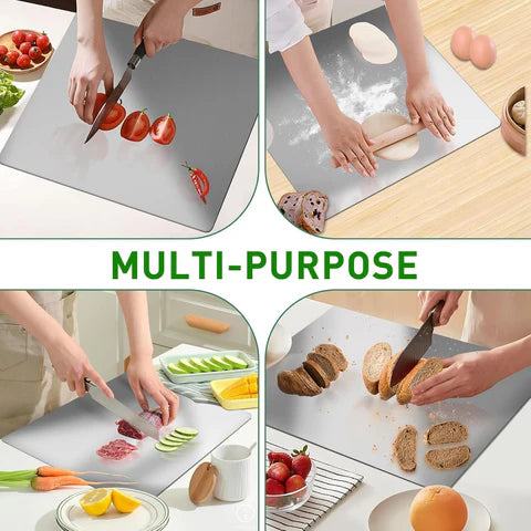 Premium Stainless Steel Chopping Board & Kitchen Countertop - 41 x 31 cm (Original Big Size) - Upgrade Your Culinary Experience