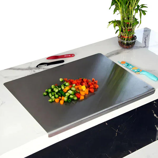 Premium Stainless Steel Chopping Board & Kitchen Countertop - 41 x 31 cm (Original Big Size) - Upgrade Your Culinary Experience