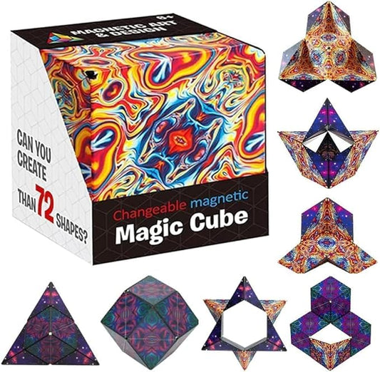 Magnetic Infinity Puzzle Cube – 24 Rare Earth Magnets, 70+ Shapes Transformations