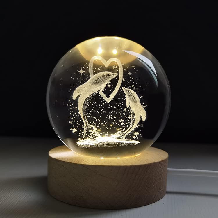 3D Crystal Ball Night Light Collection - Explore the Universe and Beyond