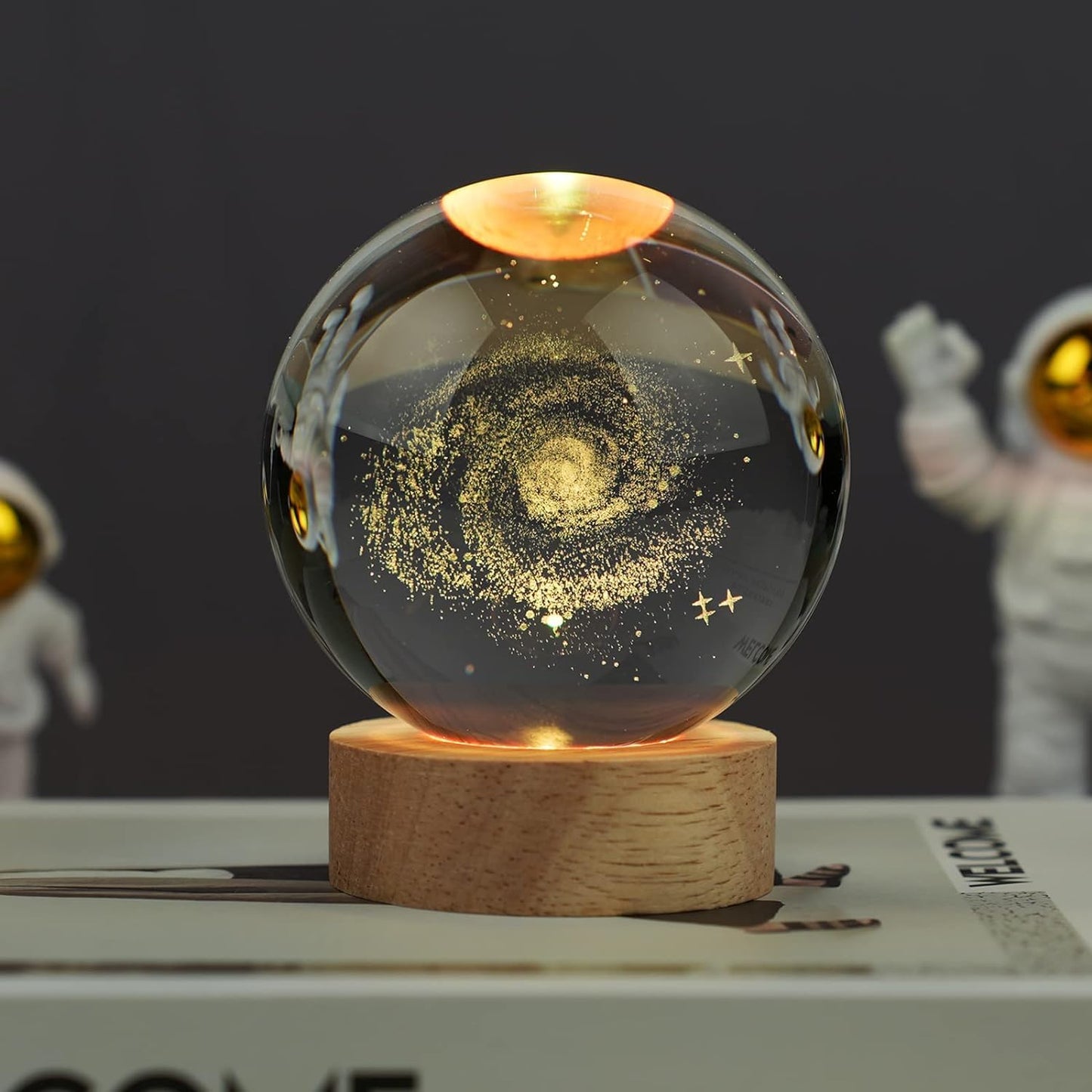 3D Crystal Ball Night Light Collection - Explore the Universe and Beyond