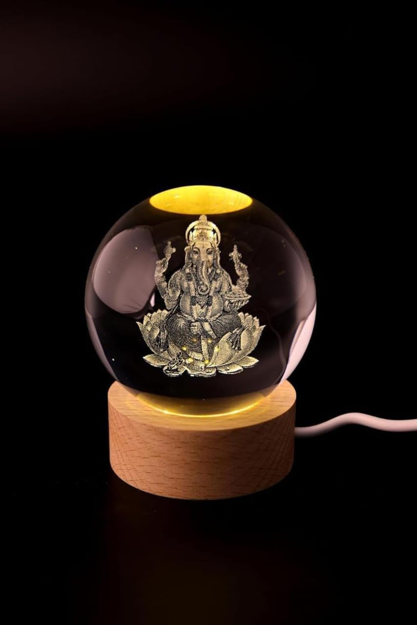 3D Crystal Ball Night Light Collection - Explore the Universe and Beyond