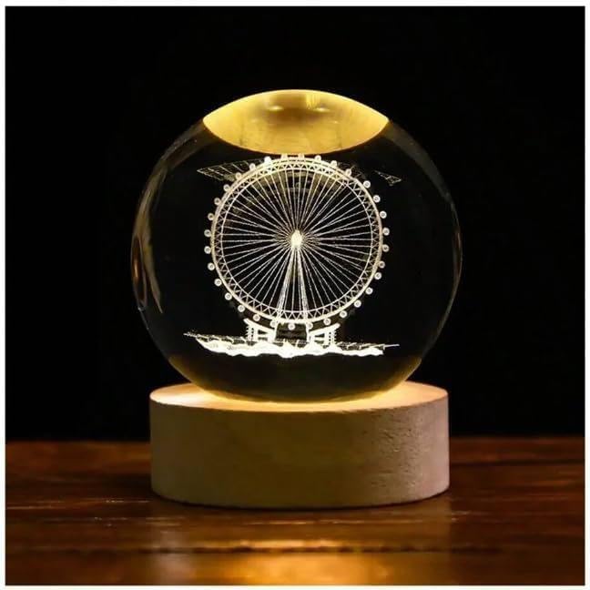 3D Crystal Ball Night Light Collection - Explore the Universe and Beyond