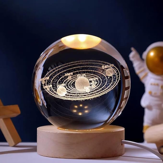 3D Crystal Ball Night Light Collection - Explore the Universe and Beyond